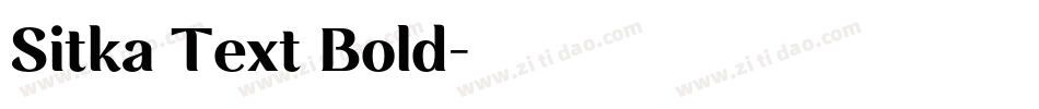 Sitka Text Bold字体转换